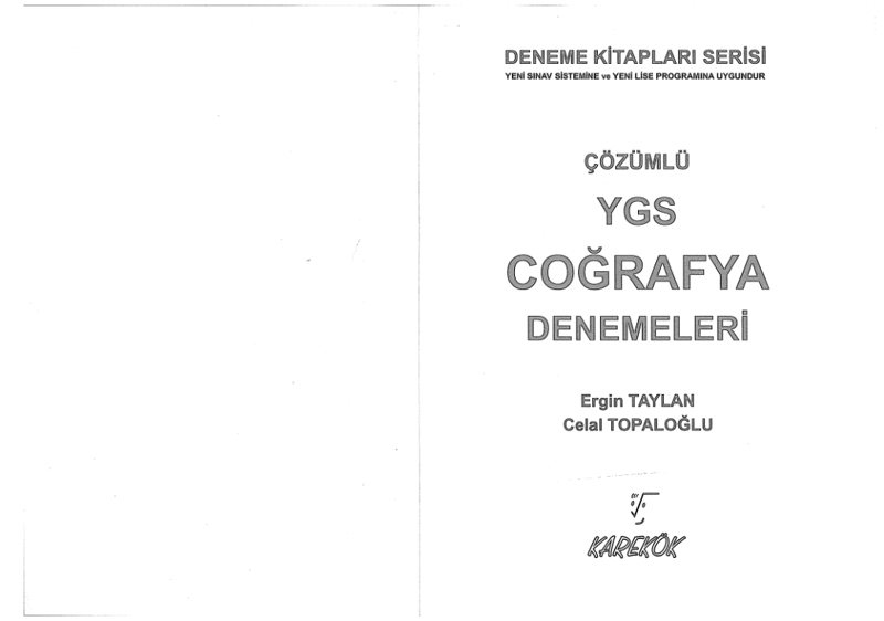 Karekok YGS Coğrafya Denemeleri
