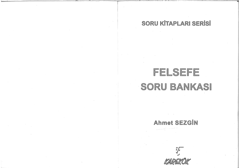 Karekök YGS Felsefe Soru Bankası