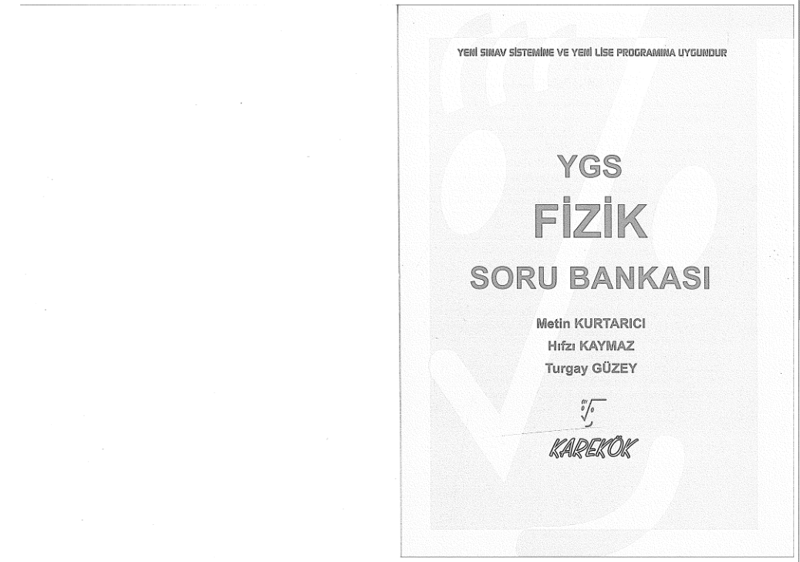 Karekök YGS Fizik Soru Bankası (Ek Kitap)