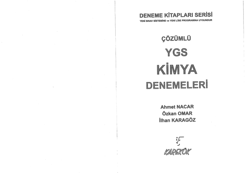 Karekök YGS Kimya Denemeleri