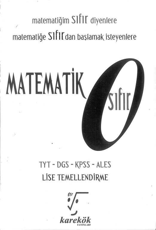 Karekök Sıfır Matematik Temel Kitap