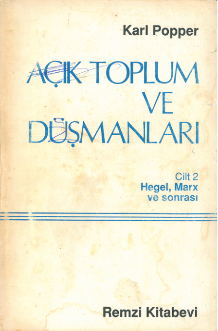 Karl Popper Açık Toplum Ve Düşmanları 2 Remzi Kitabevi