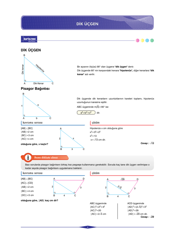 Kartezyen Geometri Özel Üçgenler Konu Anlatımlı
