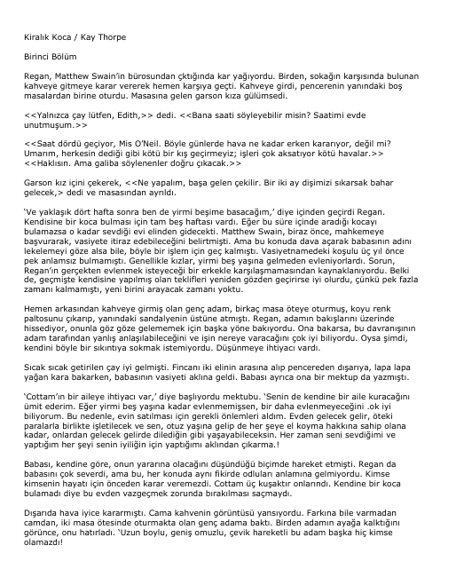 Kiralık Koca - Kay Thorpe