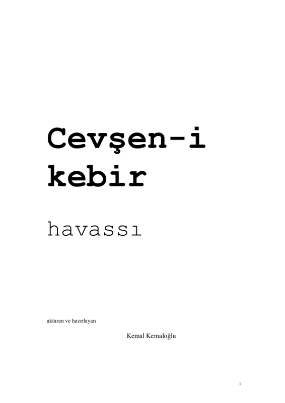Cevşen-i Kebir: İlahi Esma-i Hüsna ile Dua - Kemal Kemaloğlu