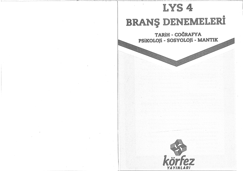 Körfez Yayınları LYS 4 Branş Denemeleri