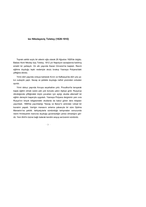 Lev Tolstoy: İtiraflarım