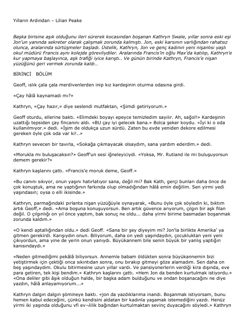 Lilian Peake Yılların Ardından