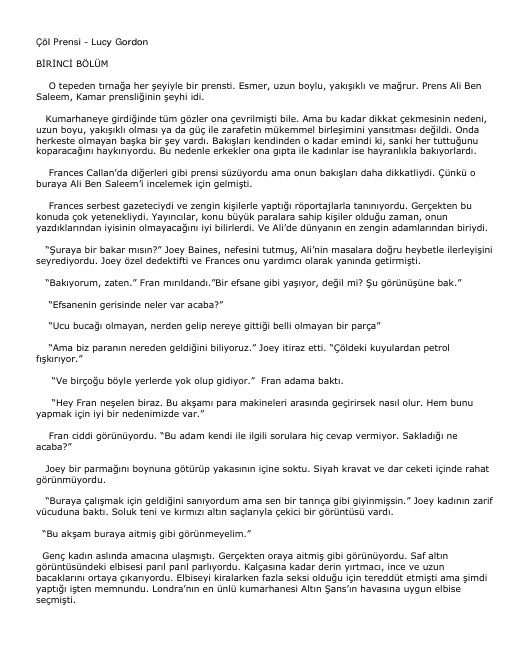 Lucy Gordon Kol Prensi