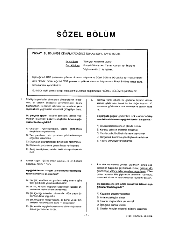 LYS-YGS Denemeleri: 9'lu Tam Set