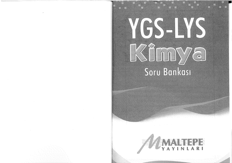 Maltepe YGS LYS Kimya Soru Bankası B