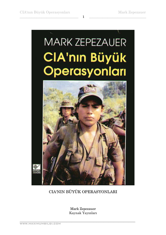 Mark Zepezauer CIA'in Büyük Operasyonları