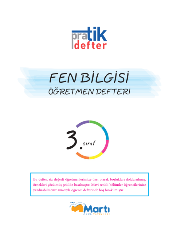 Martı Yayınları 3. Sınıf Fen Bilimleri Pratik Defter