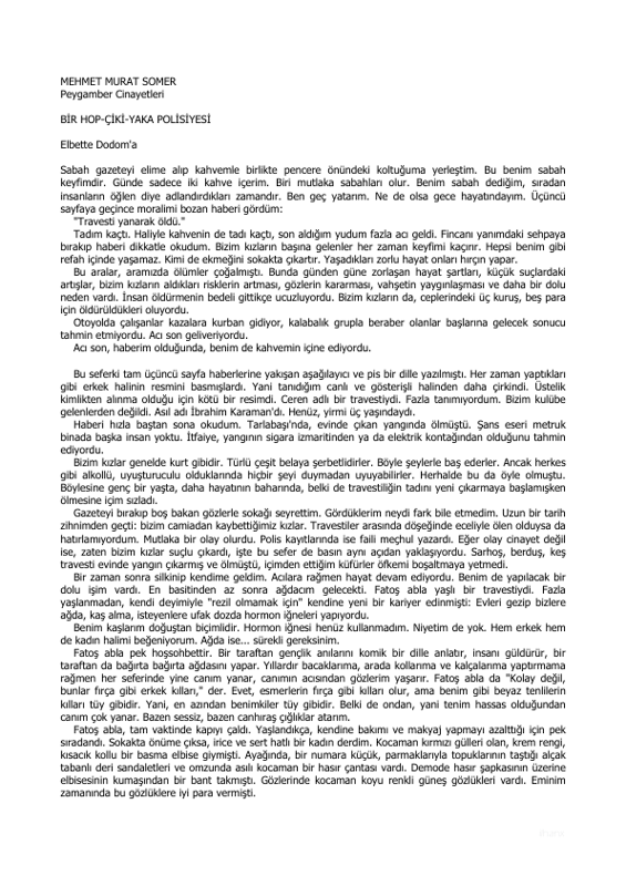 Mehmet Murat Somer Peygamber Cinayetleri
