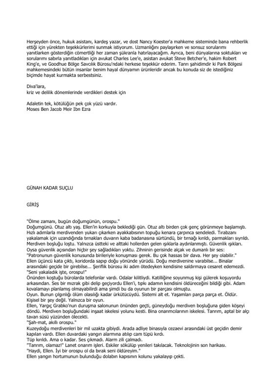 Günah Kadar Suçlu - Moses Ben Jacob