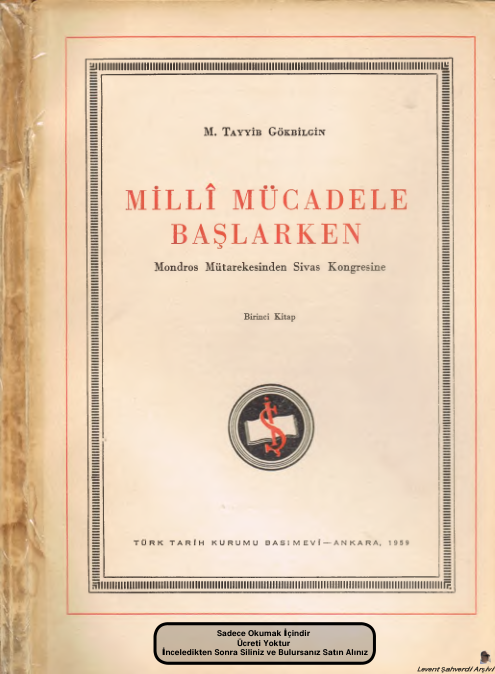 M. Tayyib Gökbilgin Milli Mücadele Başlarken 1