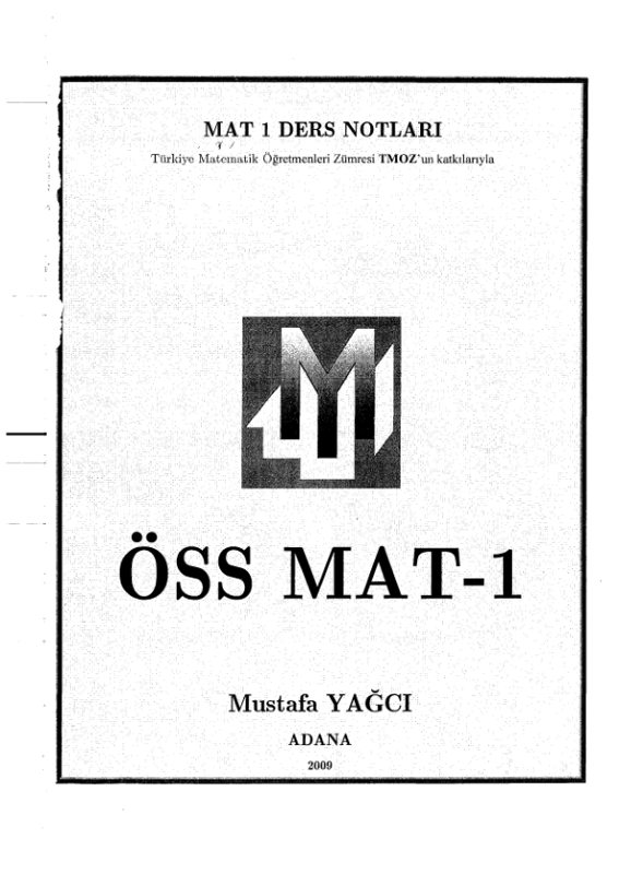 Mustafa Yağcı Matematik 1 - Temel Konular