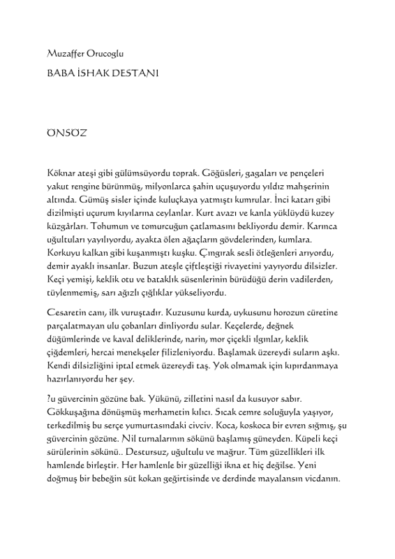 Muzaffer Oruçoğlu: Baba İshak Destanı