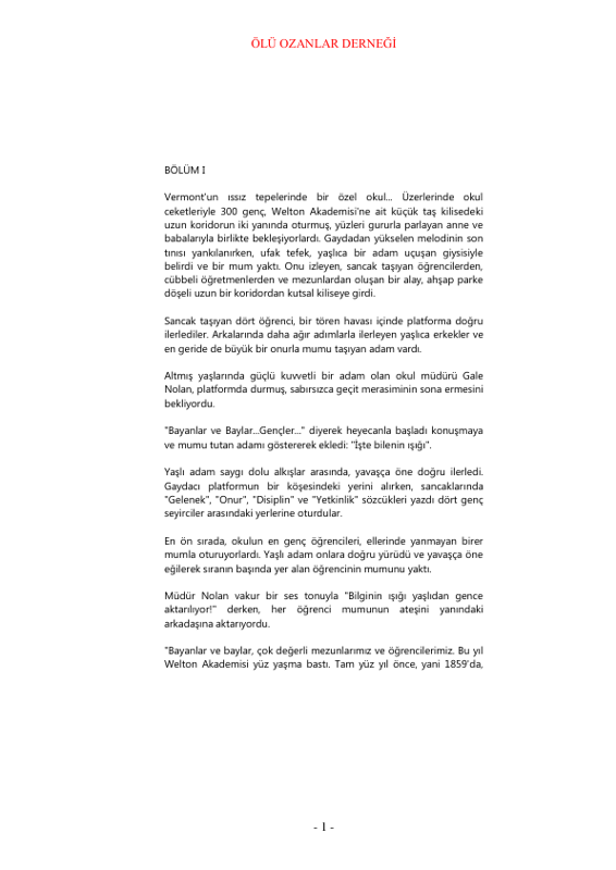 Nancy Horowitz Kleinbaum Olu Ozanlar Derneği
