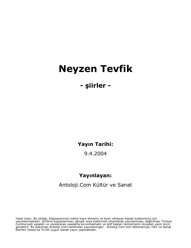 Neyzen Tevfik: Tüm Eserleri