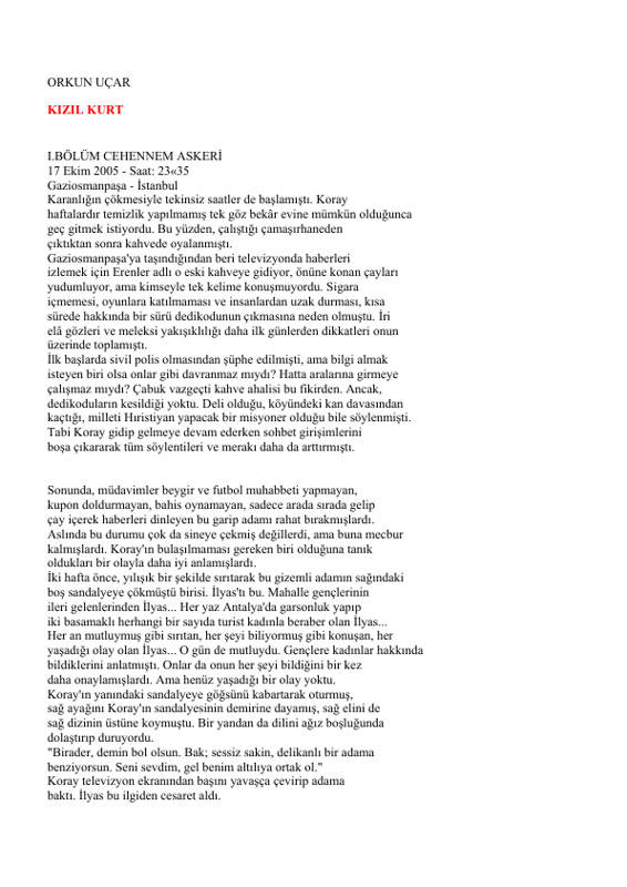 Orkun Uçar: Seçkiler & Tüm Eserler