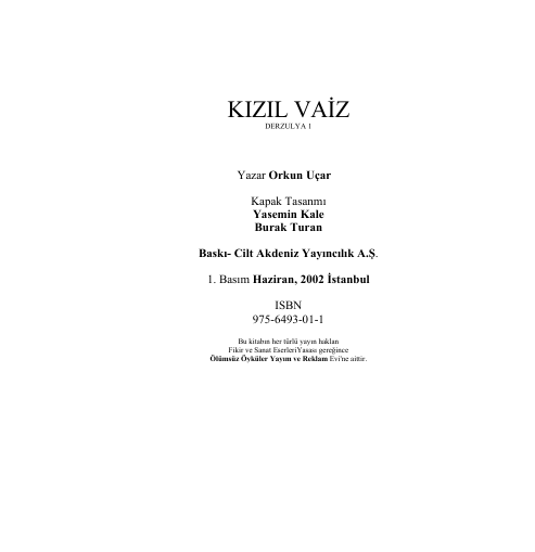 Orkun Uçar Kızıl Vaiz