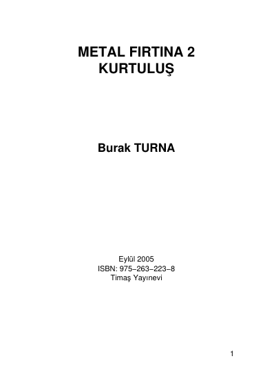 Metal Fırtına 2: Kurtuluş