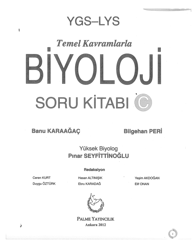 Palme YGS LYS Biyoloji B