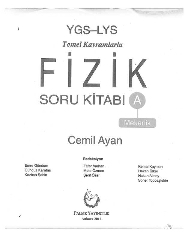 Palme YGS LYS Fizik B