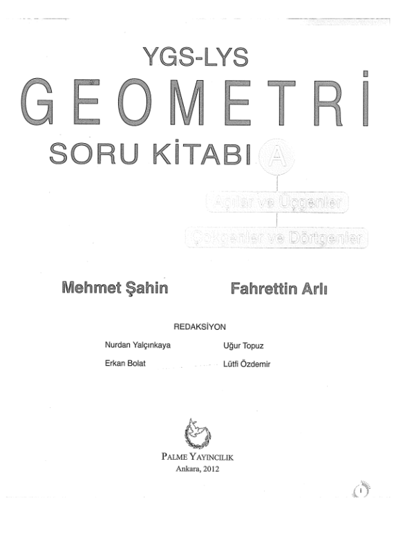 Palme YGS-LYS Geometri Soru Bankası BA Serisi
