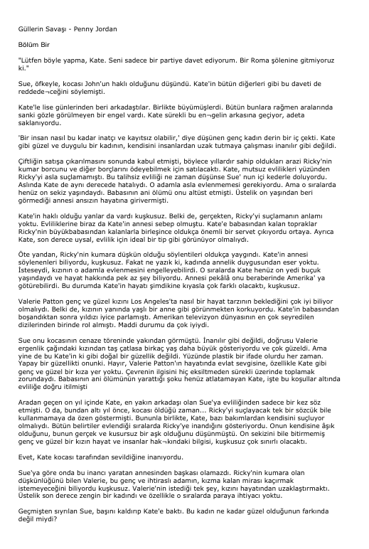 Penny Jordan - Güllerin Savaşı: Aşk ve İktidar Mücadelesi