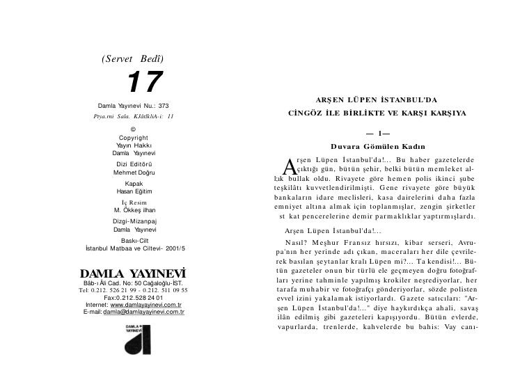 Peyami Safa Arsen Lupin İstanbul'da