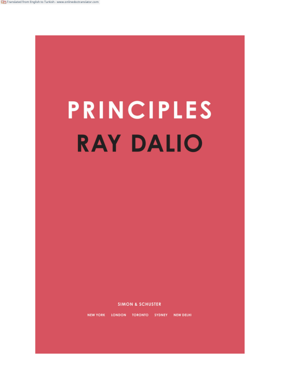 Principles Ray Dalio