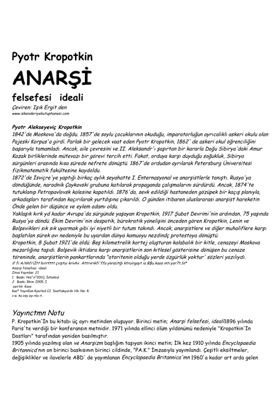 Anarşi: Bir Felsefe