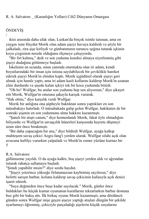 Drizzt Do'Urden Serisi: Dünyanın Omurgası - Cilt 2