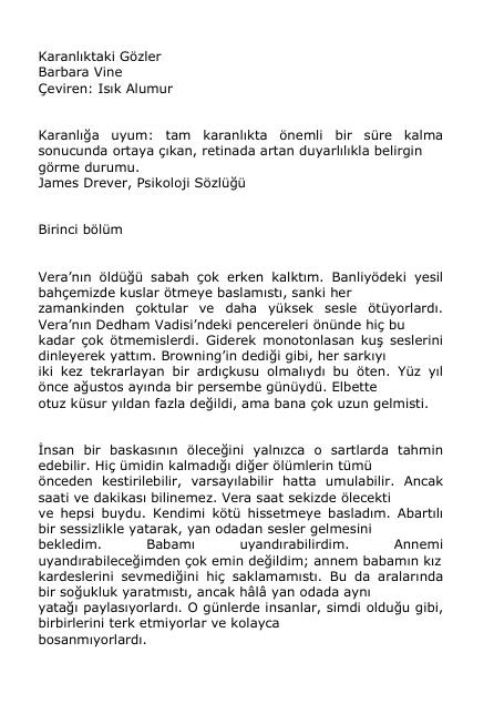 Karanlıktaki Gözler: Psikolojik Bir Gerilim