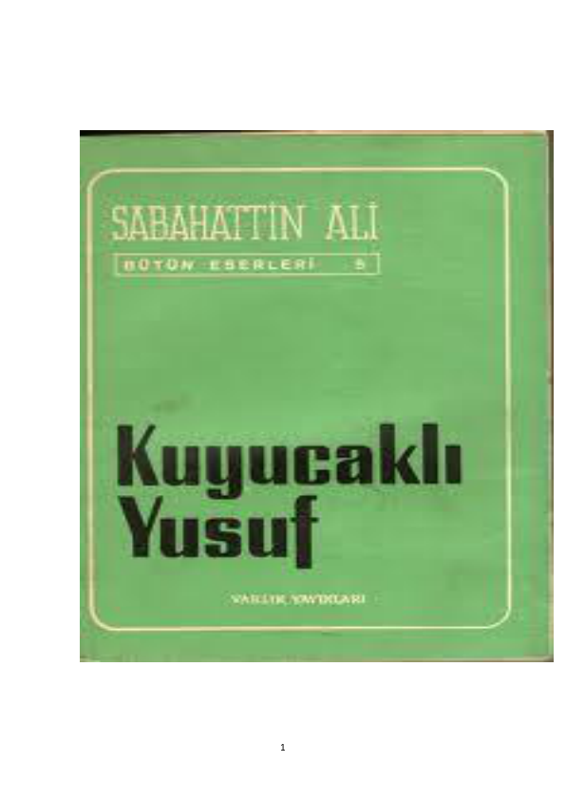 Sabahattin Ali Kuyucaklı Yusuf