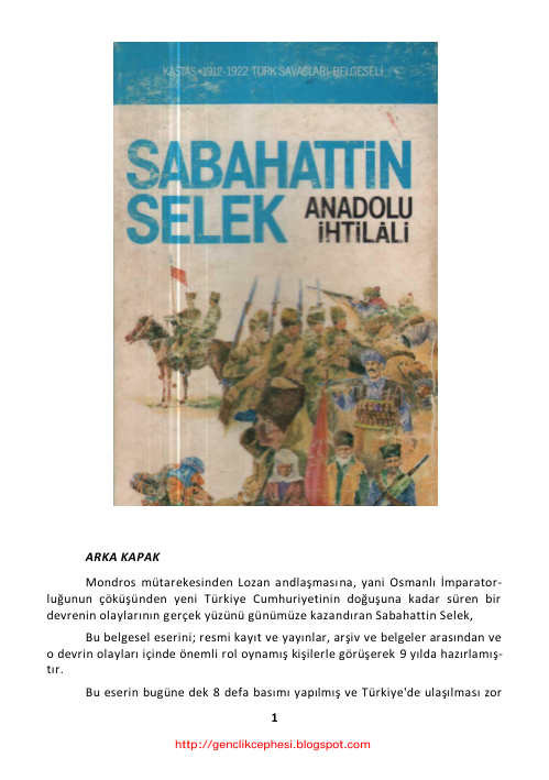 Sabahattin Selek Anadolu İhtilali 2