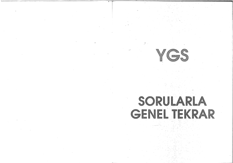 Seviye YGS Genel Tekrar