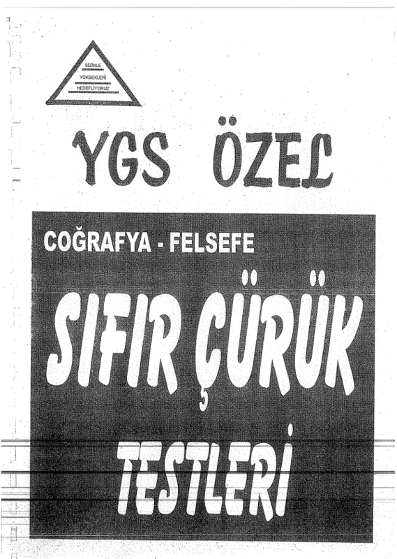 Sıfır Kuruk YGS Coğrafya ve Felsefe Soru Bankası