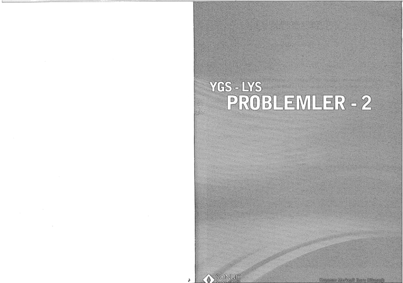 Sonuç Yayınları YGS-LYS Problemler 2 Soru Bankası