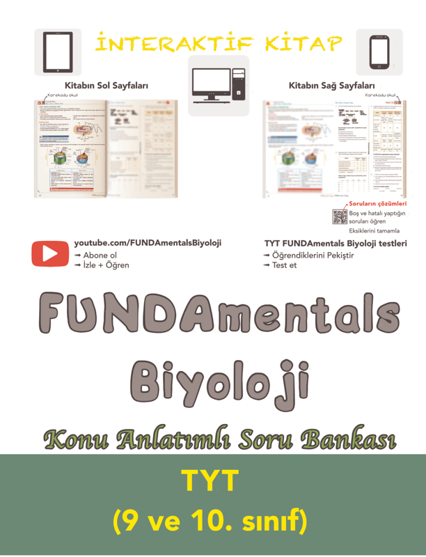 Tonguç Yayınları TYT Biyoloji Fundamentals 1