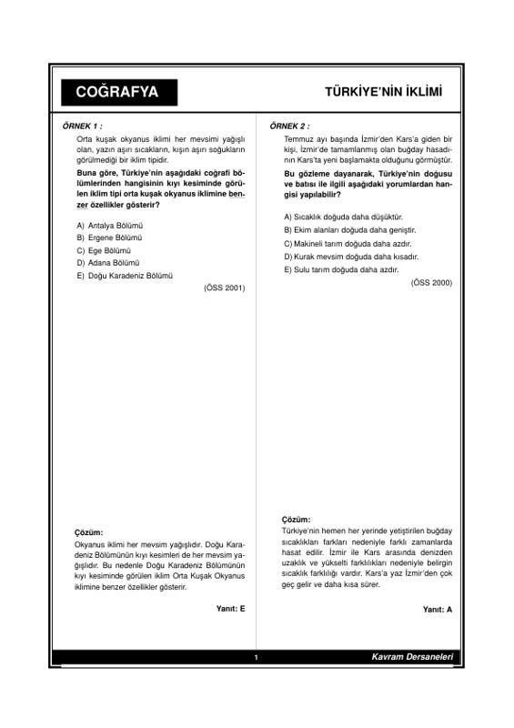 Türkiye'nin İklimi: Coğrafi ve Çevresel Etkiler