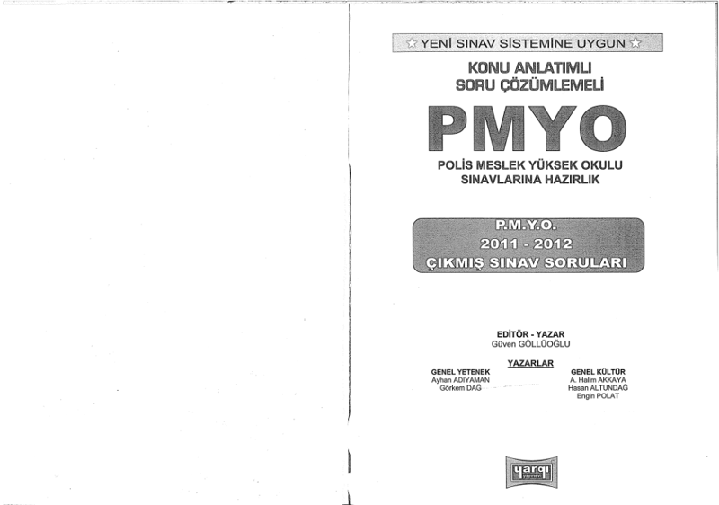 Yargı PMYO Hazırlık Kitabı