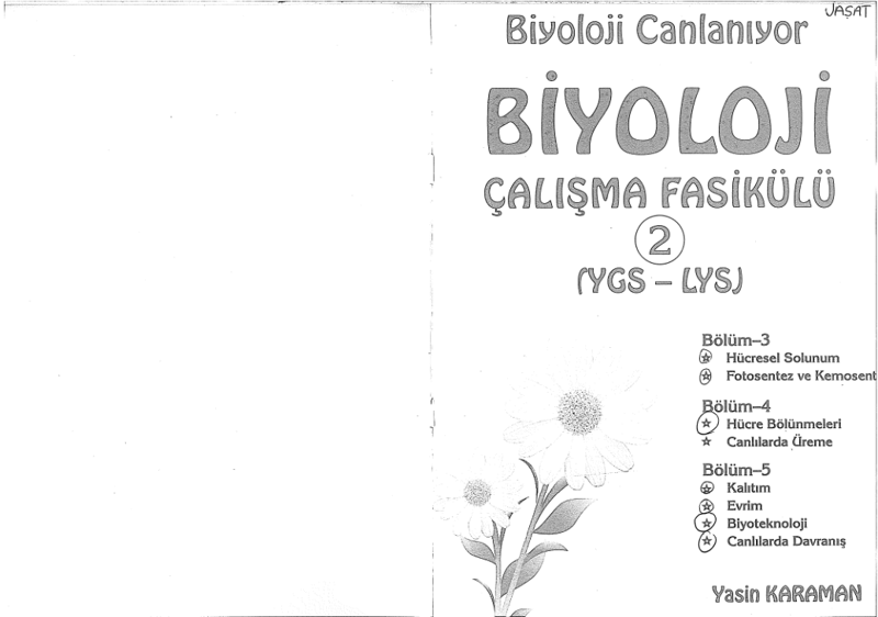 Yasin Karaman YGS-LYS Biyoloji Çalışma Fasikülü 2